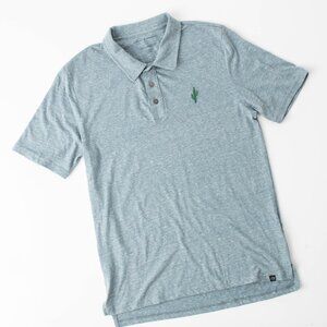 Threads 4 Thought Men's Medium Short Sleeve Polo‎ with Cactus Embroidery